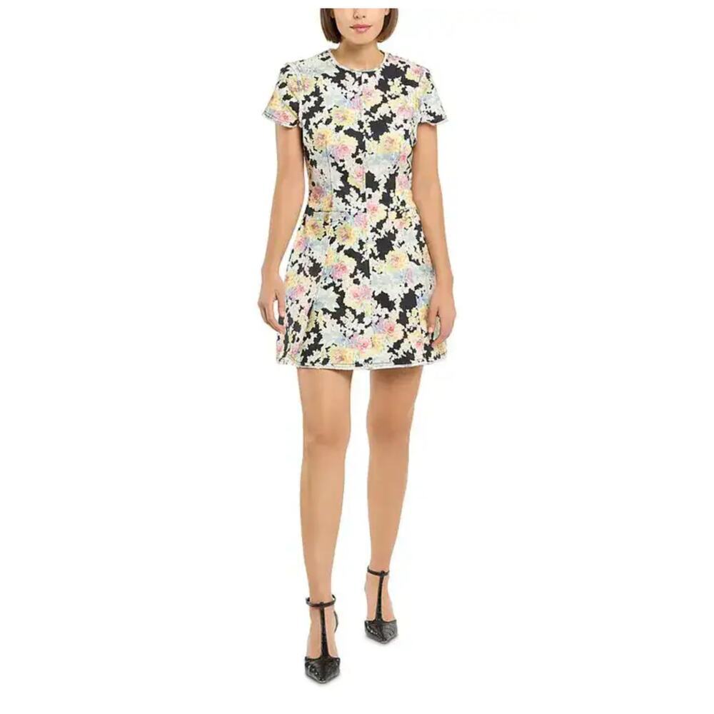 NEW Cinq à Sept Nova Ikat Bouquet Sheath Minidress Size 6